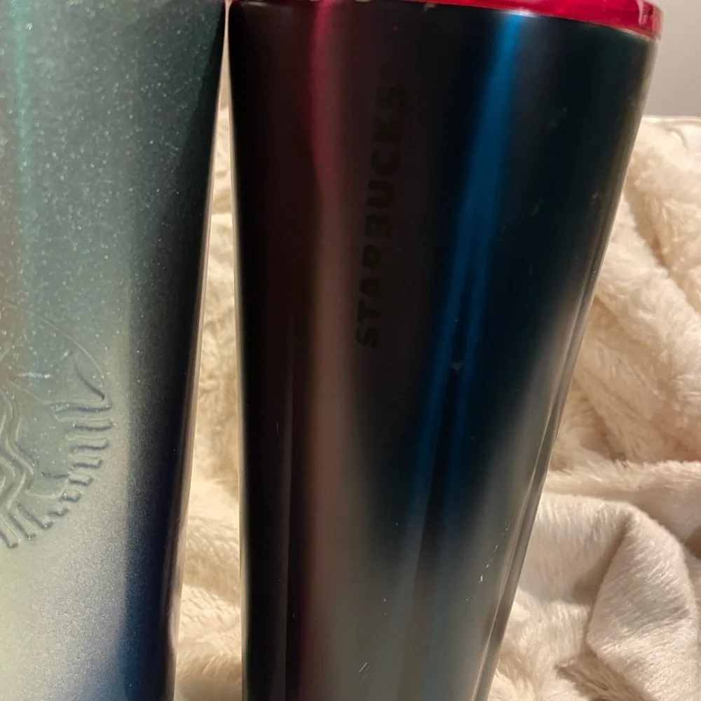 Set of Starbucks coffee cups